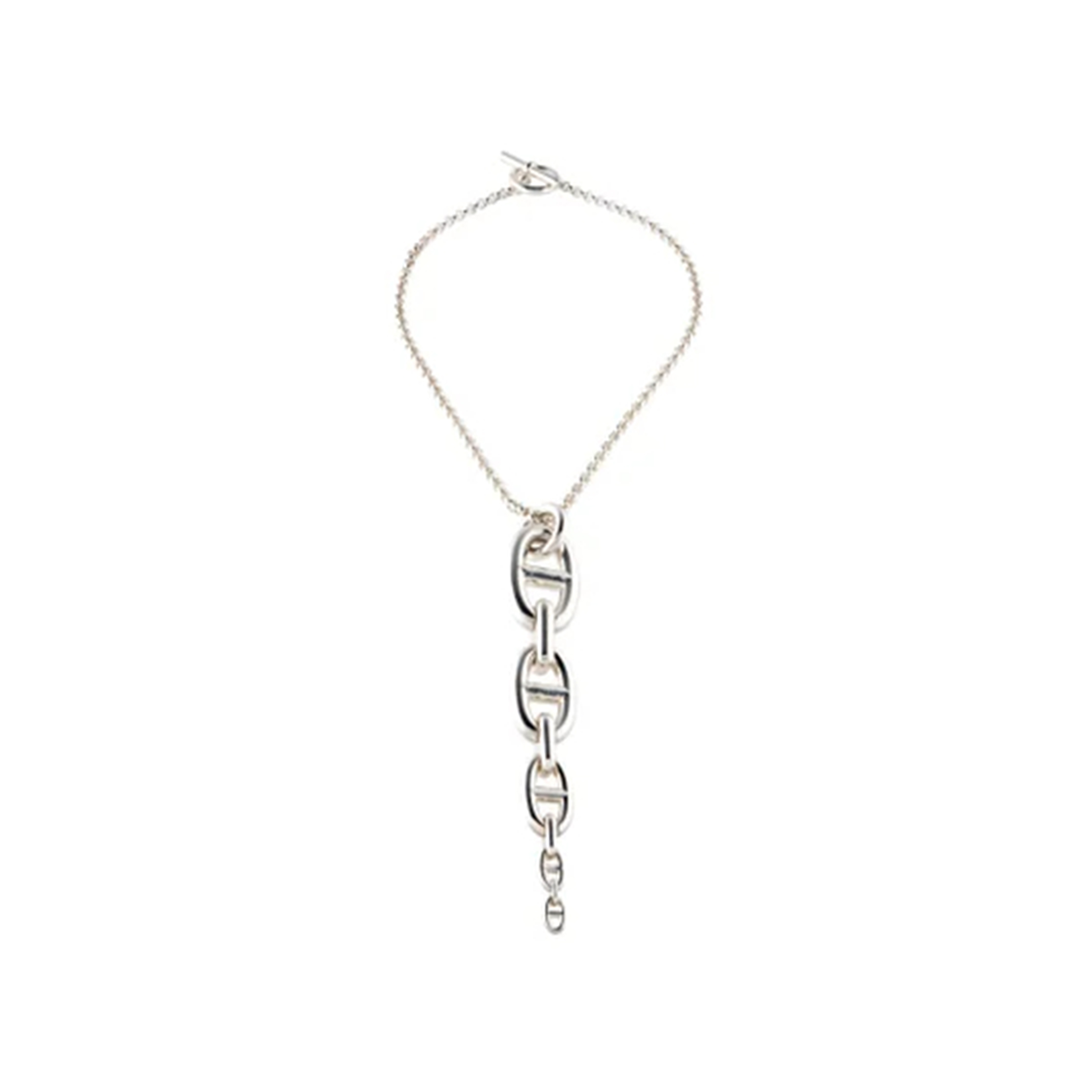 H**mes chaine d''ancre enchainee pendant necklace